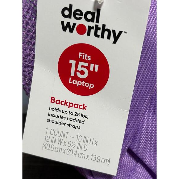 Purple Backpack - Picture 2 of 4